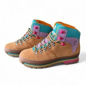 Timberland Women's Euro Hiker Mixed-Media Waterproof Boots in the Wheat colorway